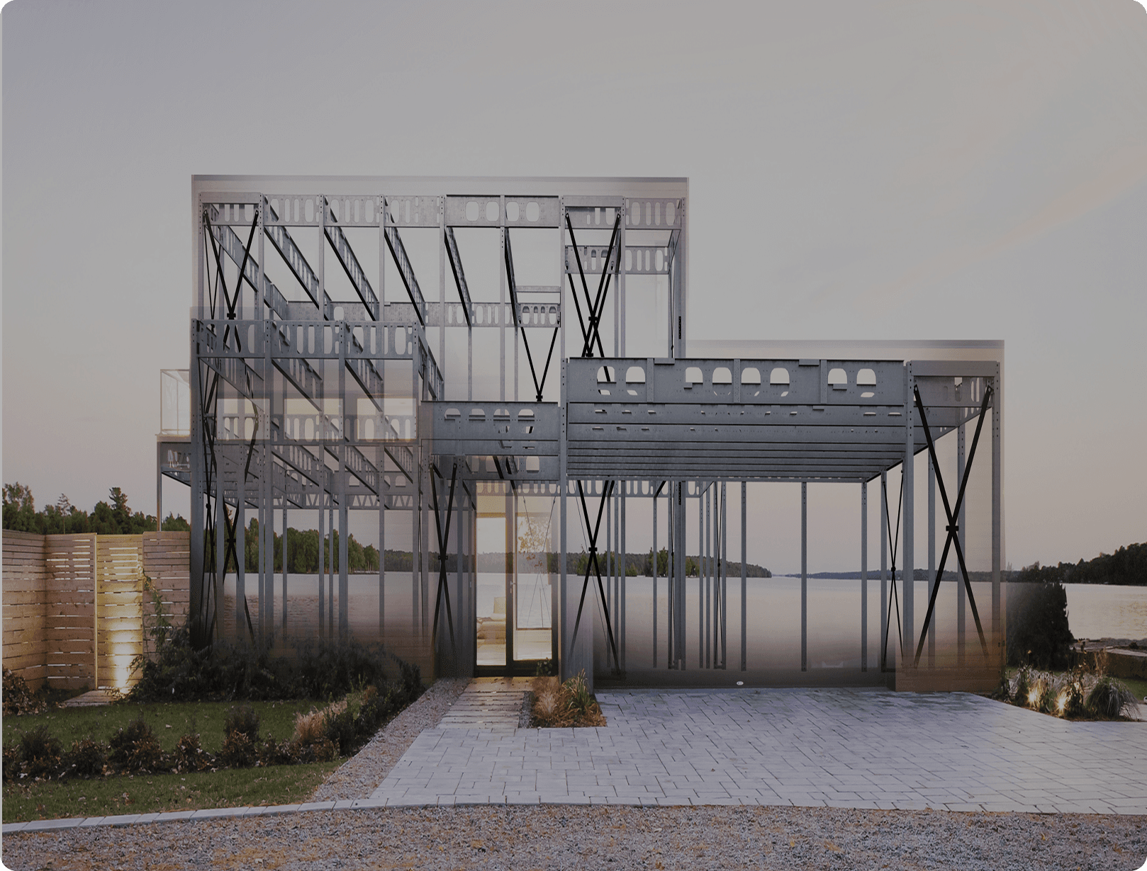 Modern Steel Structure Background