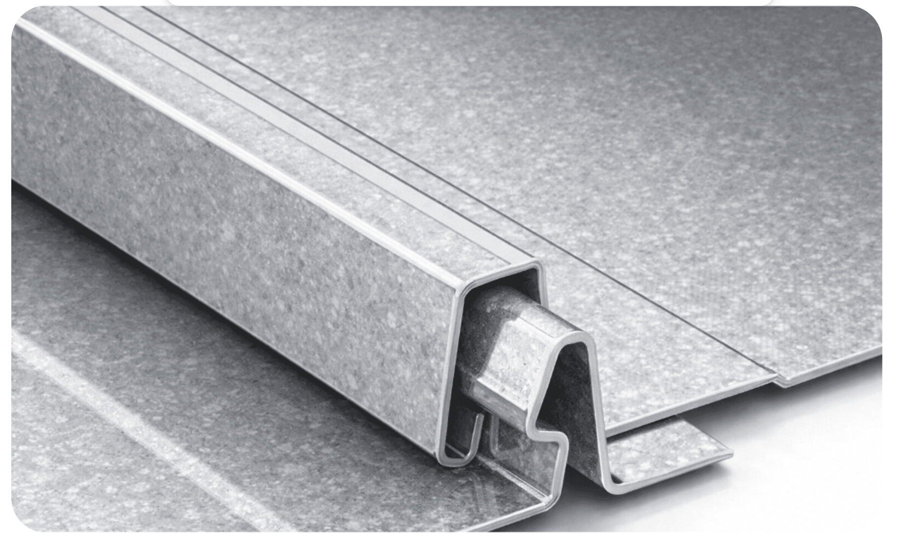 1" Standing Seam Galvalume Profile